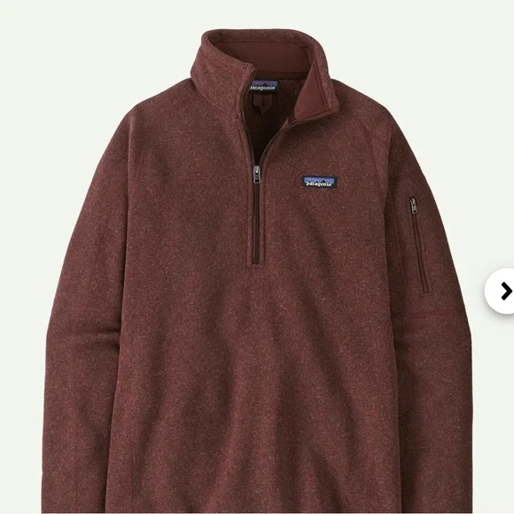 Patagonia Fleece Medium Better Sweater Quarter Zip Pullover Maroon - Picture 8 of 8